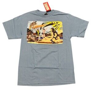 Marvel X-Men Pool Party T-Shirt Mad Engine Size M Blue Deadstock NWT Comic Art